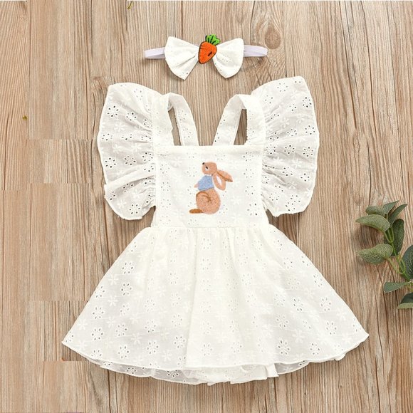 Peter Rabbit Dress Birthday Romper Easter Dress Clothes outfit bodysuit bunny